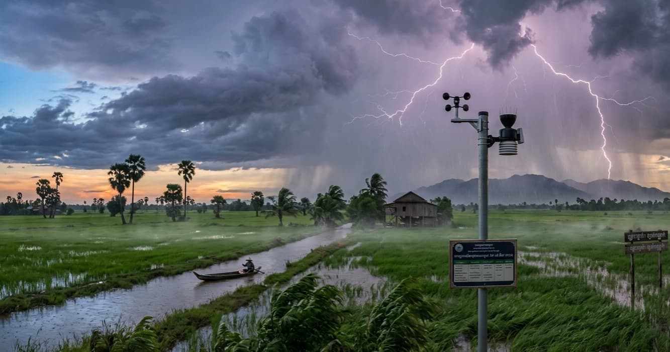 កម្ពុជា អាចមានភ្លៀងធ្លាក់ពី៣០% ទៅ៥០% ជាមួយផ្គររន្ទះ និងខ្យល់កន្ត្រាក់ ចាប់ពីថ្ងៃទី១៧ ដល់១៩ ខែសីហានេះ