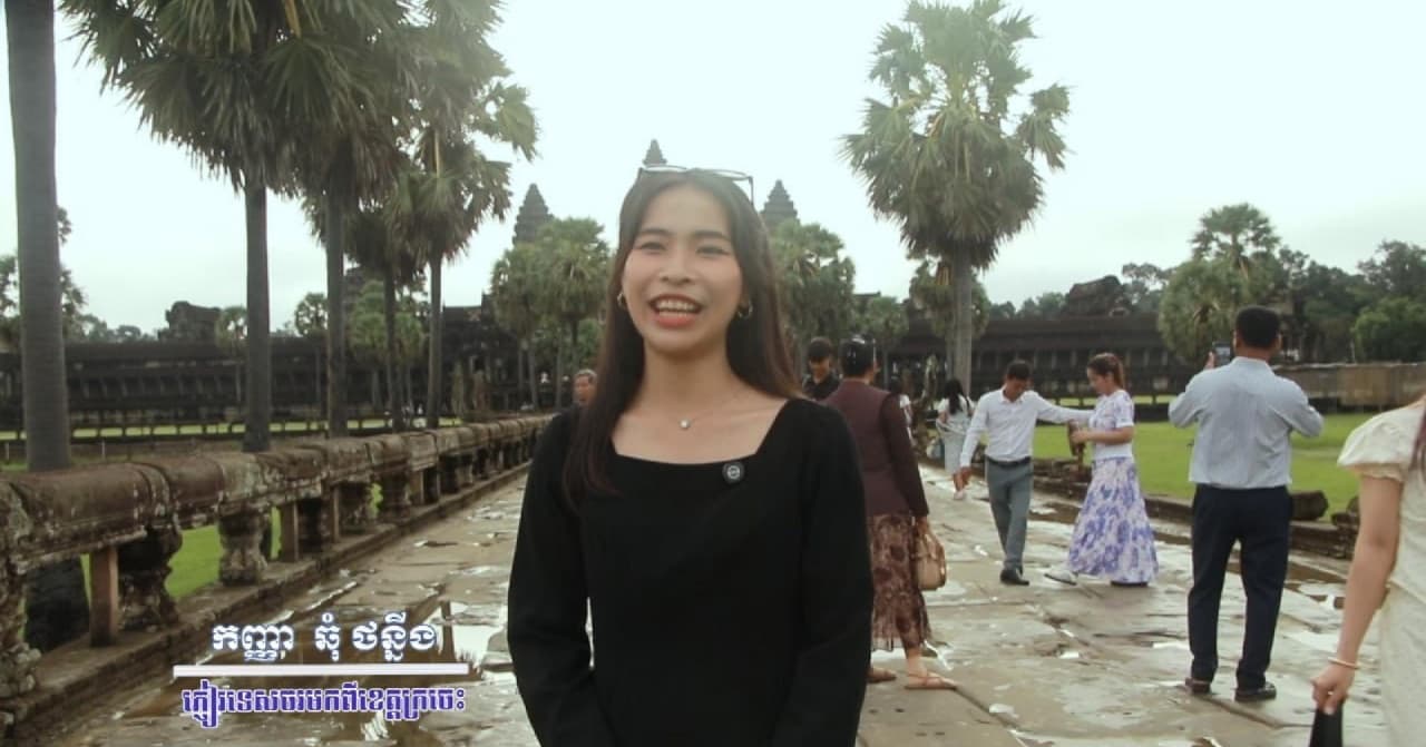 វីដេអូ៖ កញ្ញា ឆុំ ថន្នីង បានបង្ហាញអារម្មណ៍សប្បាយរីករាយ និងកោតសរសើរពីសេវាកម្មផ្សេងៗក្នុងខេត្តសៀមរាប ពេលបានមកទស្សនាព្រឹត្តិការណ៍សមរាត្រី