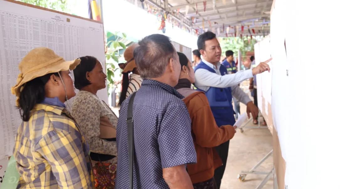 គណៈកម្មការរដ្ឋបាល អំពាវនាវដល់អ្នកពាក់ព័ន្ធក្នុងឃុំសង្វើយ ស្រុកជីក្រែង ចូលរួមពិនិត្យផ្ទៀងផ្ទាត់ទិន្នន័យលើប្លង់សុរិយោដីឱ្យបានគ្រប់គ្នា ក្នុងរយៈពេលនៃការបិទផ្សាយ