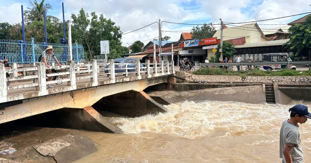 ស្ថានភាពទឹកជំនន់ទឹកភ្លៀង ស្ទឹងសៀមរាប ក្រុងសៀមរាប
