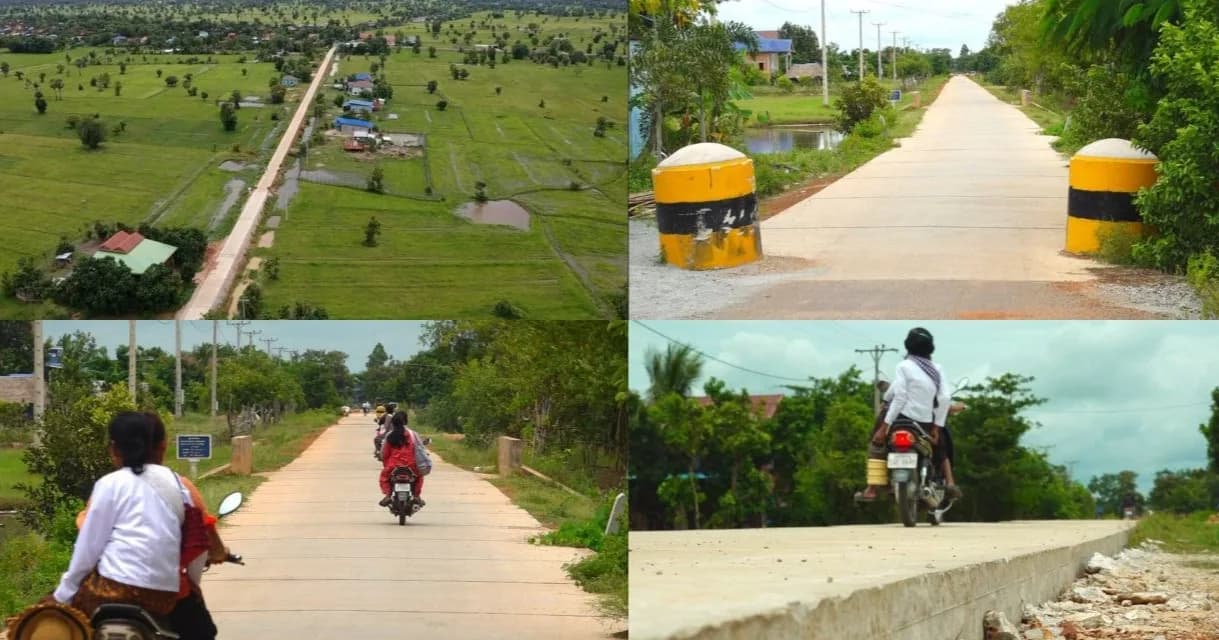 ក្ដីសោមនស្សរីករាយរបស់ប្រជាពលរដ្ឋ ជាមួយផ្លូវបេតុងថ្មីប្រវែង ៤០០ម៉ែត្រ នៅឃុំនគរភាស